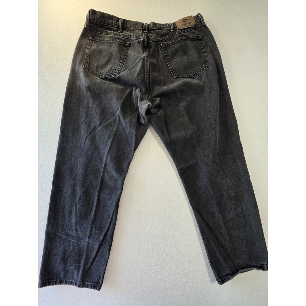 Wrangler 97601CB Jeans Mens 40x30 Black Faded Relaxed Fit Straight Leg Denim - Picture 4 of 14